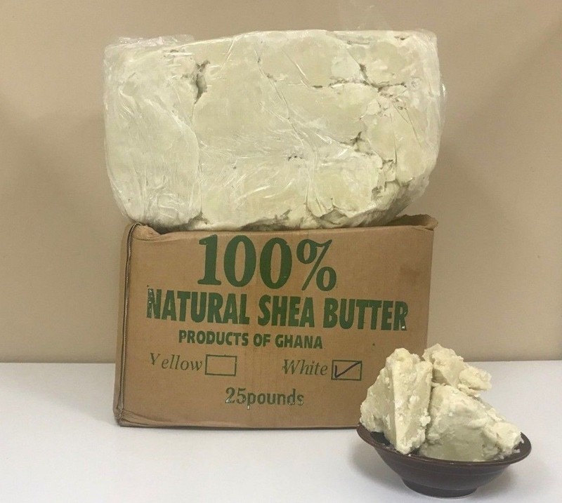 RAW AFRICAN SHEA BUTTER Organic Unrefined WHITE/IVORY Pure Premium Quality gallery