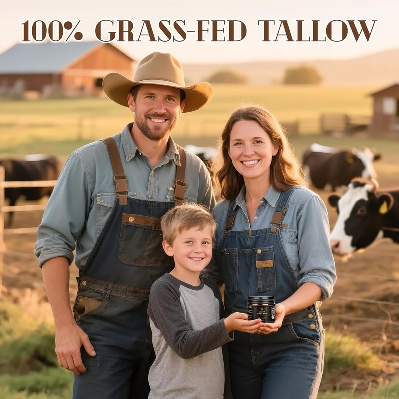 Beef Tallow for Skin, Tallow and Honey Balm for Face, Organic Grass-fed Beef gallery