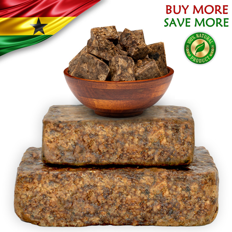 Raw African Black Soap Bar 100% Pure Natural Organic From Ghana Bulk Wholesale gallery