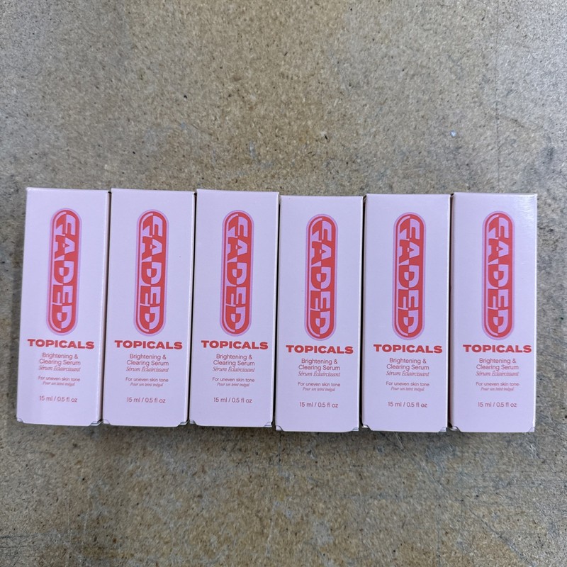 6 Pack- Faded Topicals Brightening -Clearing Serum 15 ml ORIGINAL-From 🇺🇸 New