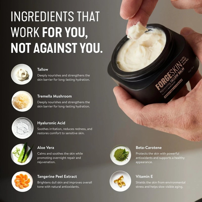 Forge Skin Men's Face Cream Beef Tallow Face Balm New Version FREE Same Day Ship gallery